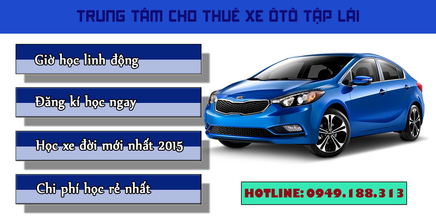 Cho thuê xe tập lái tại Đà Nẵng chất lượng